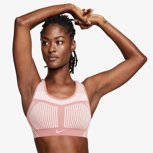 Nike Women's Flyknit High Support Pink Sports Bra NWOT size small